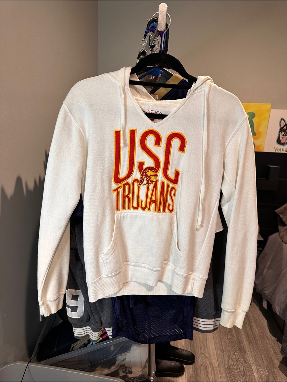 USC Trojans Women’s Hoodie Sweatshirt Size Small Pre-Owned White